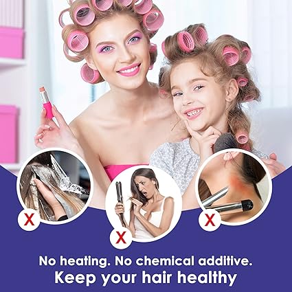 Plastic Hair Rollers Curlers Snap on Rollers Self Grip Rollers Hairdressing Curlers No Heat Hair Straightening Hair Curlers for DIY Hairdressing Hair Salon Hair Barber