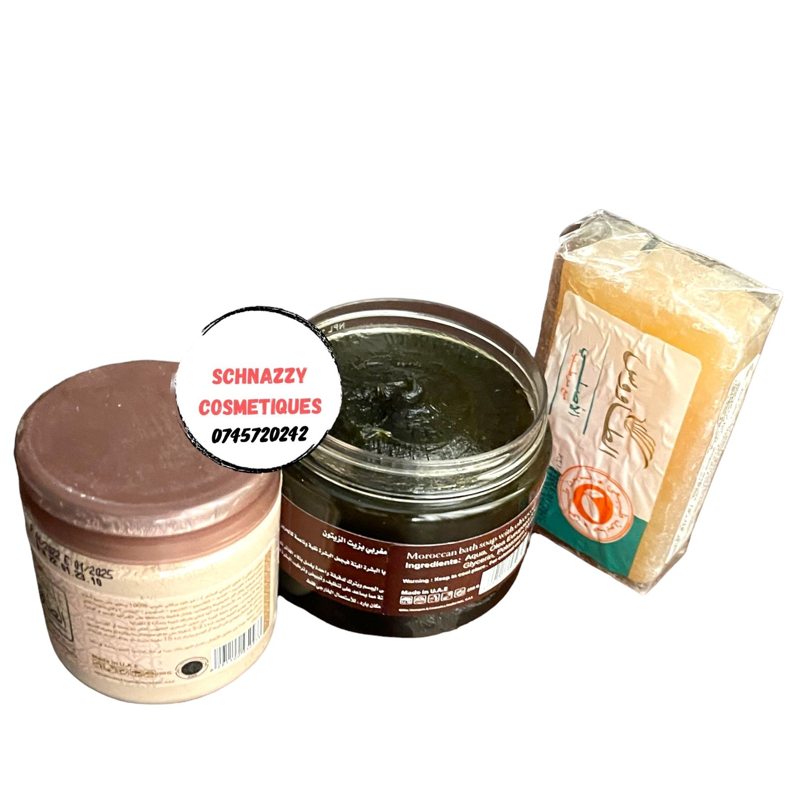 MOROCCAN BATH SOAP WITH OLIVES OIL BLACK SOAP (OPTIONS AVAILABLE: LOOFAH TAOUS GHASSOUL BELDI) TREATMENT FOR MANY SKIN CONDITIONS MILD GENTLE FOR SENSITIVE OR BABY SKIN: BEAUTISA SILKY COOL