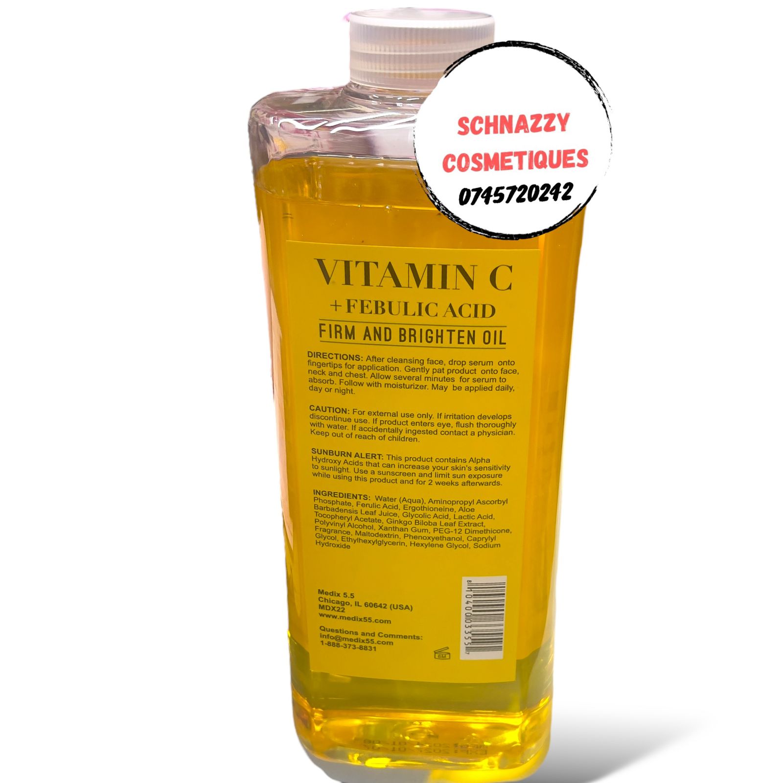 MEDIX 5.5 VITAMIN C + FERULIC ACID PH 5.5 Glycolic Acid Ferulic Acid Lactic Acid Firm and Brighten Complexion Skin Targets Dark Spots, Uneven Tone and Diminish Wrinkles or Fine lines