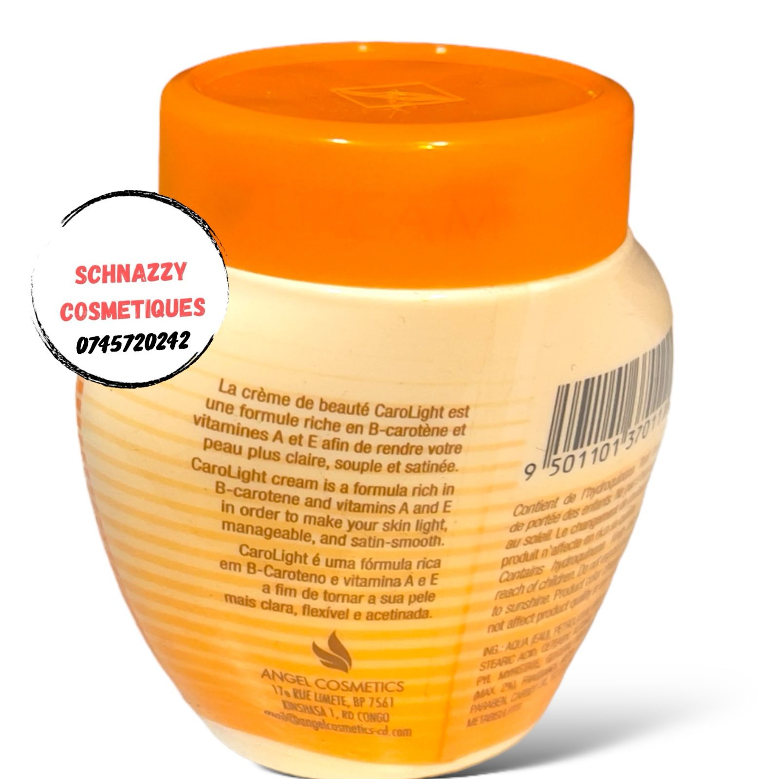 Caro Light Lightening with Carrot Oil Soap Cream Face Body Uniform Skin Lightening Complexion Maintenance