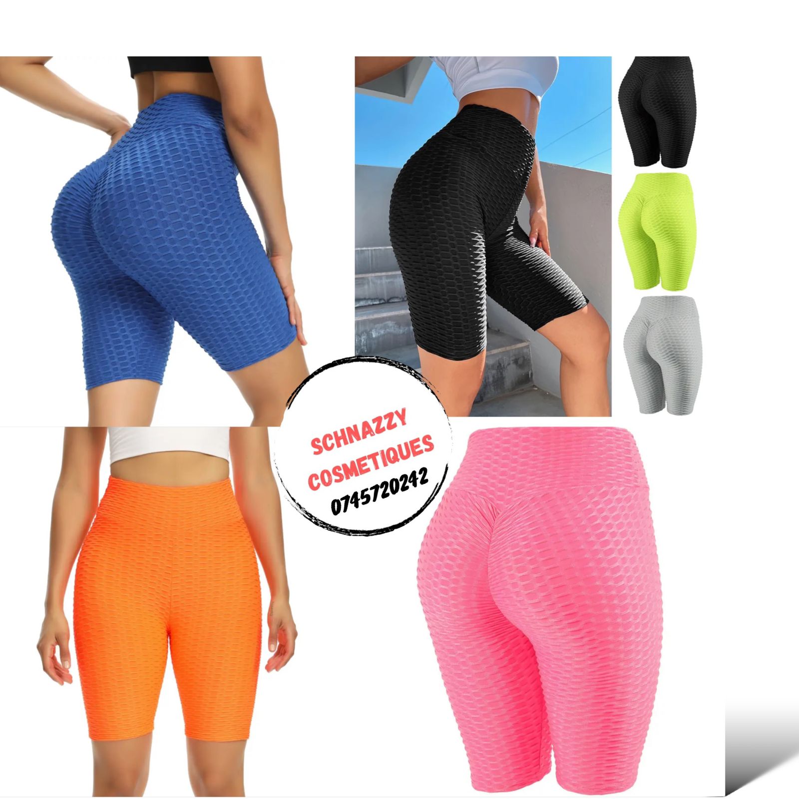FASHION SPORTY BUBBLE SHORTS Multi-use Comfortable Style Timeless Everywhere Wear Ladies Women Trendy Sporty Look Gym Fit Gym Workout Clothes STRETCH BIKER SHORTS