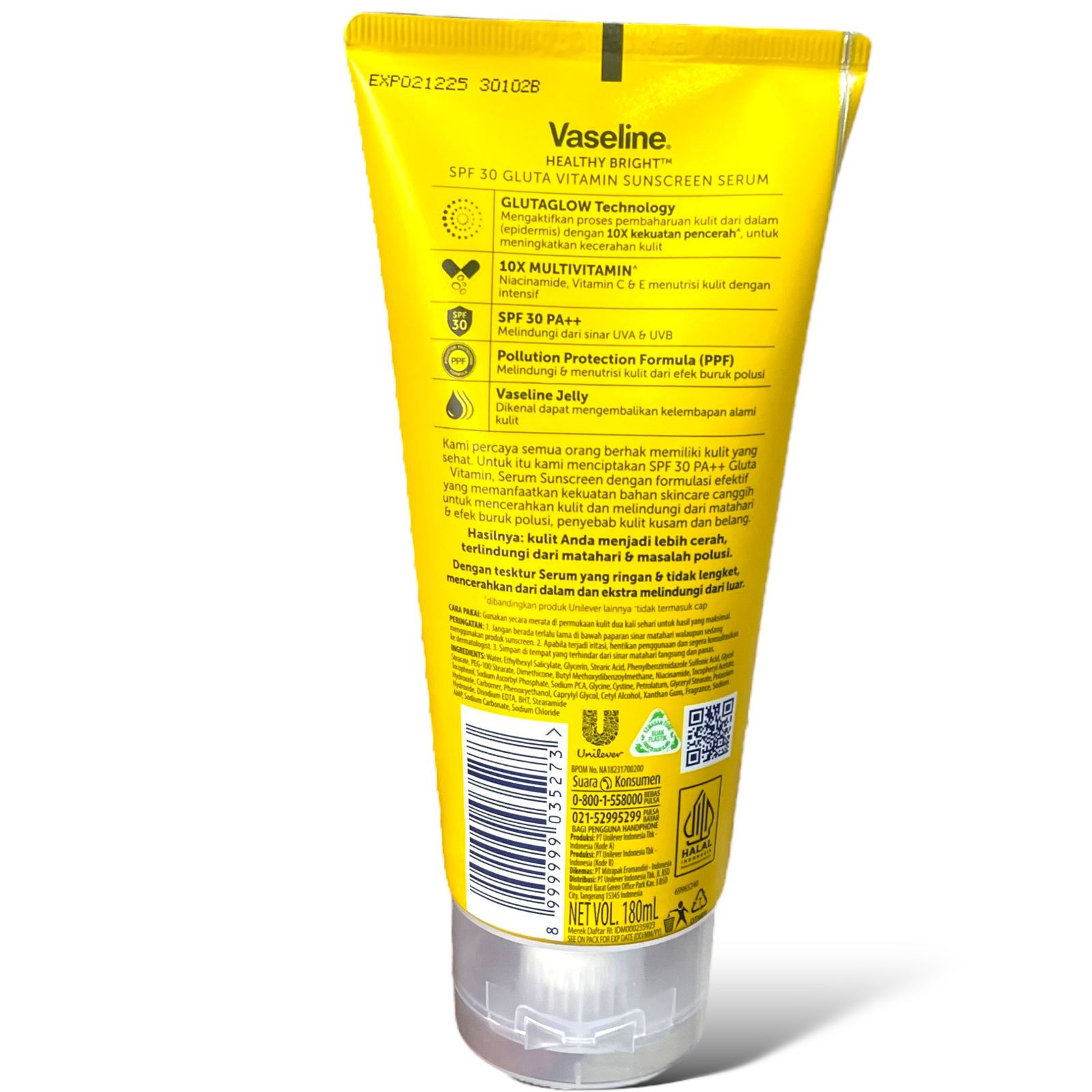 Vaseline Healthy Bright GLUTA-HYA Lotion for Flawless Bright Glowing Skin with Boosted Skin Moisture gives Even Toned Skin