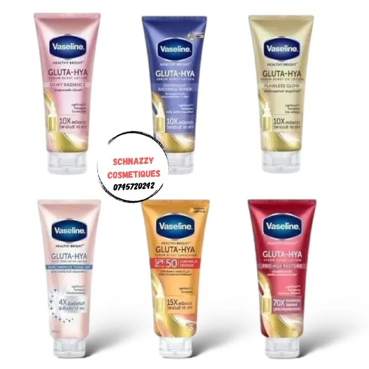 Vaseline Healthy Bright GLUTA-HYA Lotion for Flawless Bright Glowing Skin with Boosted Skin Moisture gives Even Toned Skin