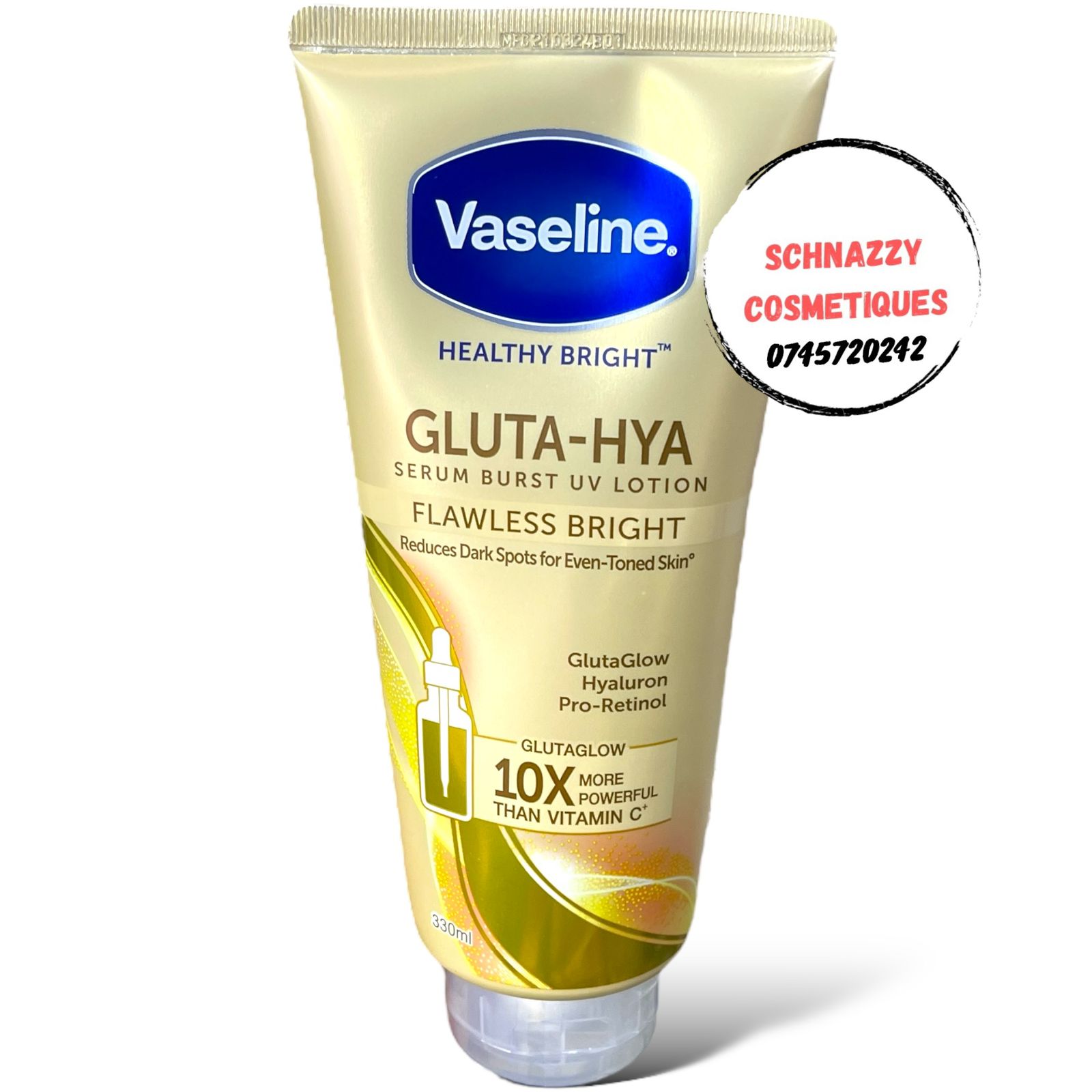 Vaseline Healthy Bright GLUTA-HYA Lotion for Flawless Bright Glowing Skin with Boosted Skin Moisture gives Even Toned Skin