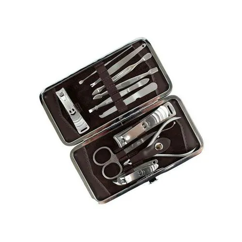 12pcs Stainless Steel Nail Clipper Cutter Trimmer Ear Pick Grooming Kit Manicure Pedicure Toe Nail Tools Set With Case Manicure Set Nail Parlour Spa Homecare Tools