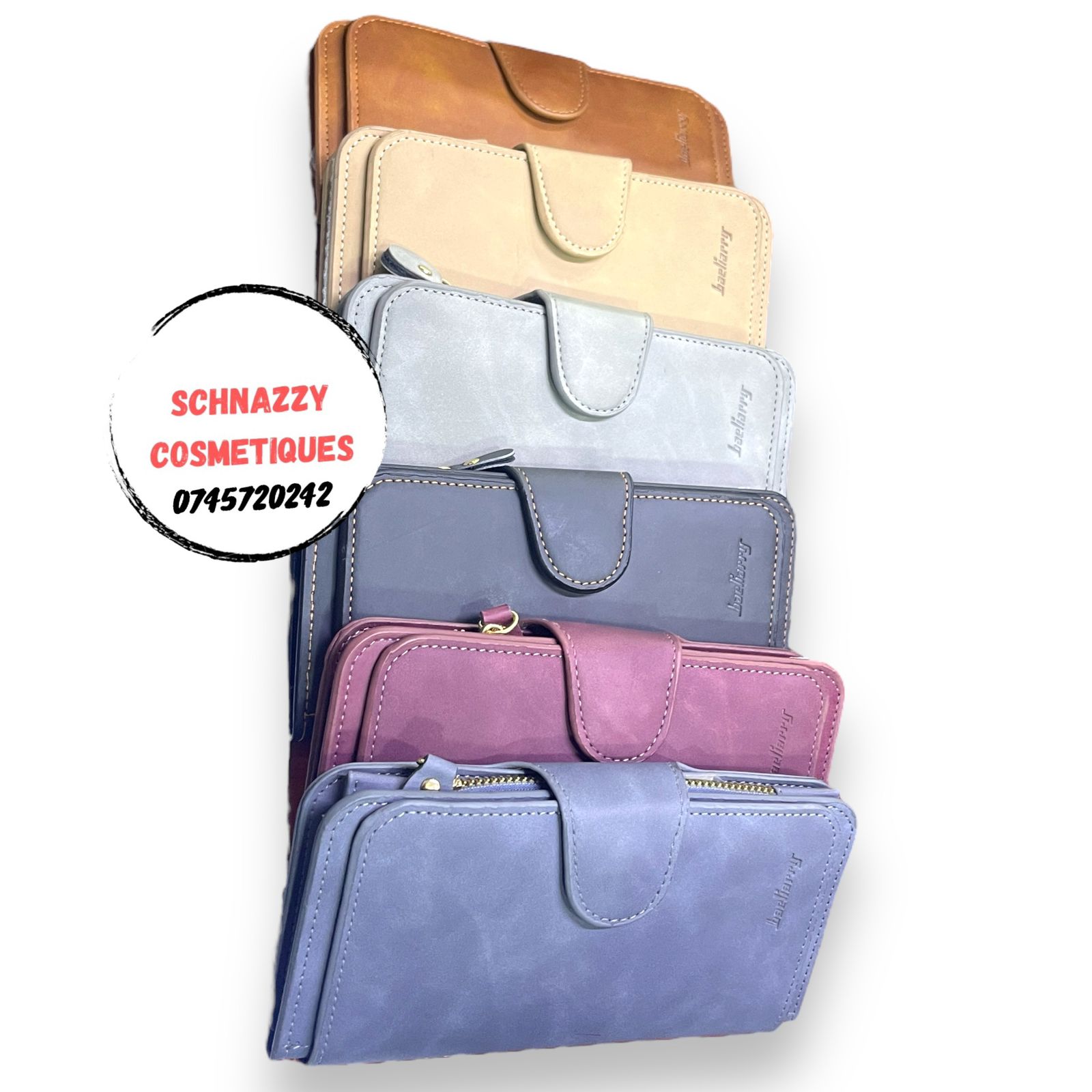 Retro Style Women Gift Lady Leather Wallet Phone Bag Clutch Card Holder Purse Handbag Baellerry New Wallet Women‘s Long Korean-style Multi-Card Buckle Wallet Tri-fold Zipper Wallet