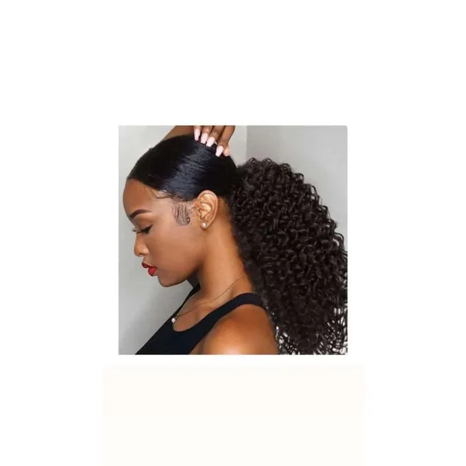 Versatile Event Casual Afro Ponytail Hair Extension Afro Puff Kinky Curly Baddie Short Long Hair Extensions Kinky Extension New Arrivals Hair Wigs Weaves Donut Puff Bun