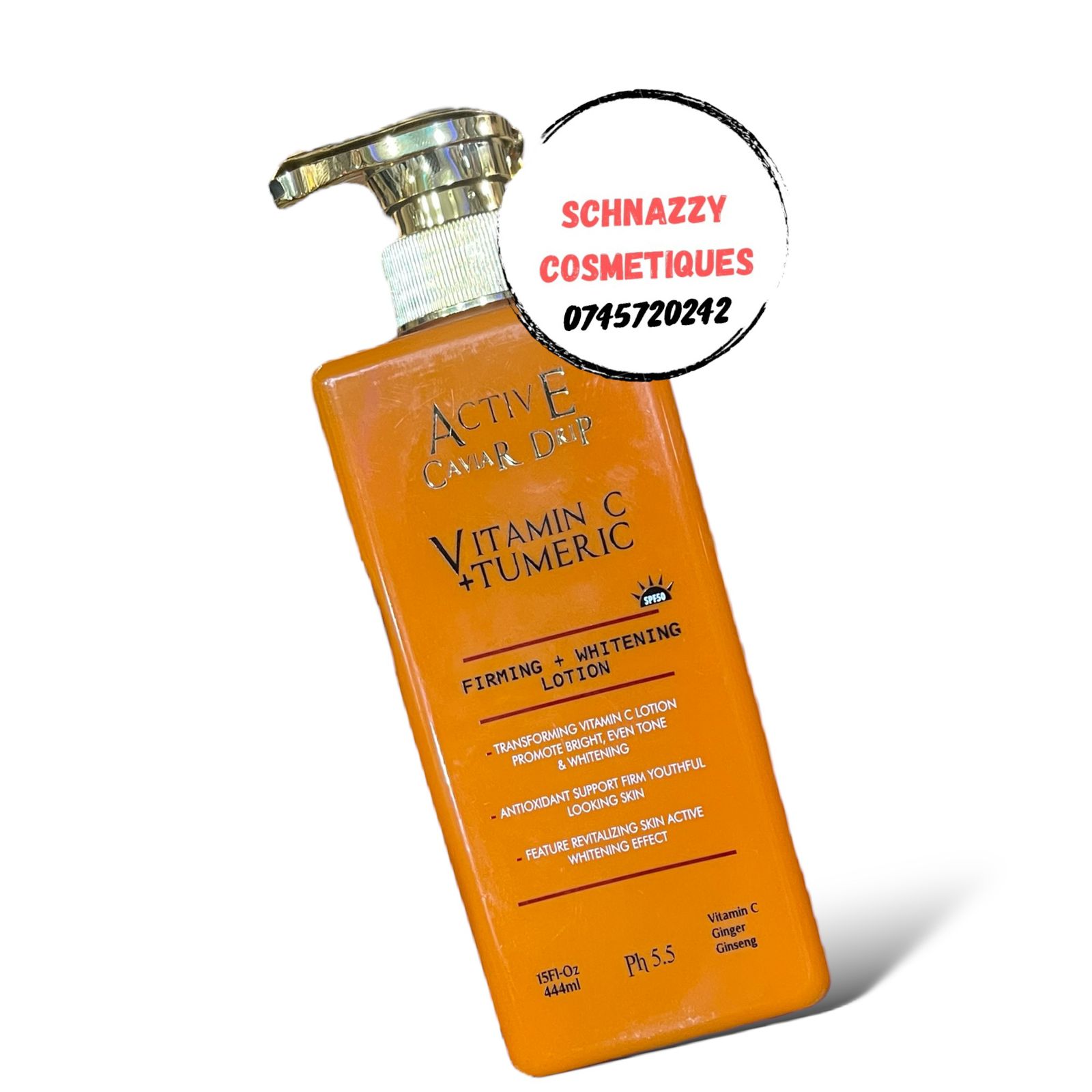 ACTIVE CAVIAR DRIP LOTION (1pc) Arbutin Licorice: Strong Whitening, 24K Gold Gluta C 150000mg: Bleaching Body Milk, Vitamin C Turmeric: Firming Whitening Lotion 444ml