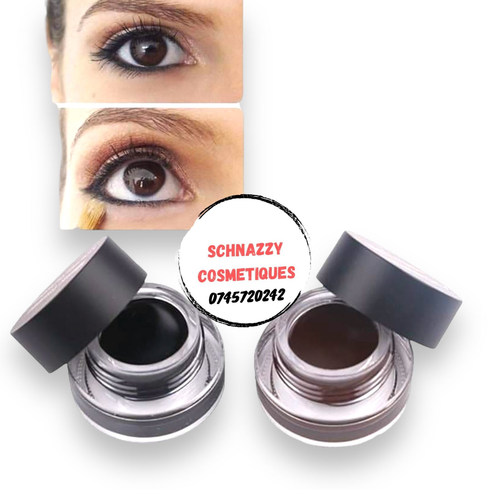 2pc Gel Eyeliner Black Brown Set Long Lasting Eyeliner Brow Gel Eyeliner view 3
