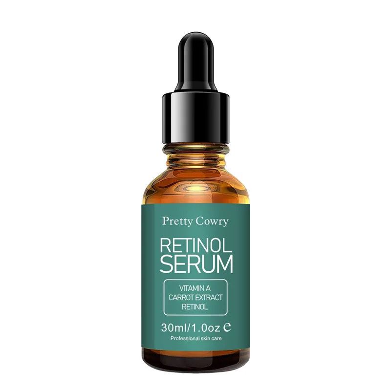 Pretty Cowry Retinol Serum with Vitamin A Carrot Extract Improves Skin Appearance Fade Dark Spots Clear Smoother Plump Skin Boost Collagen production Unclog Pores Tretinoin Retin A Serum