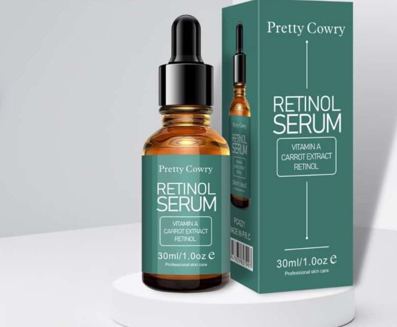 Pretty Cowry Retinol Serum with Vitamin A Carrot Extract Improves Skin Appearance Fade Dark Spots Clear Smoother Plump Skin Boost Collagen production Unclog Pores Tretinoin Retin A Serum