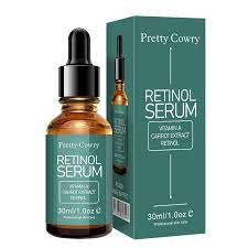 Pretty Cowry Retinol Serum with Vitamin A Carrot Extract Improves Skin Appearance Fade Dark Spots Clear Smoother Plump Skin Boost Collagen production Unclog Pores Tretinoin Retin A Serum