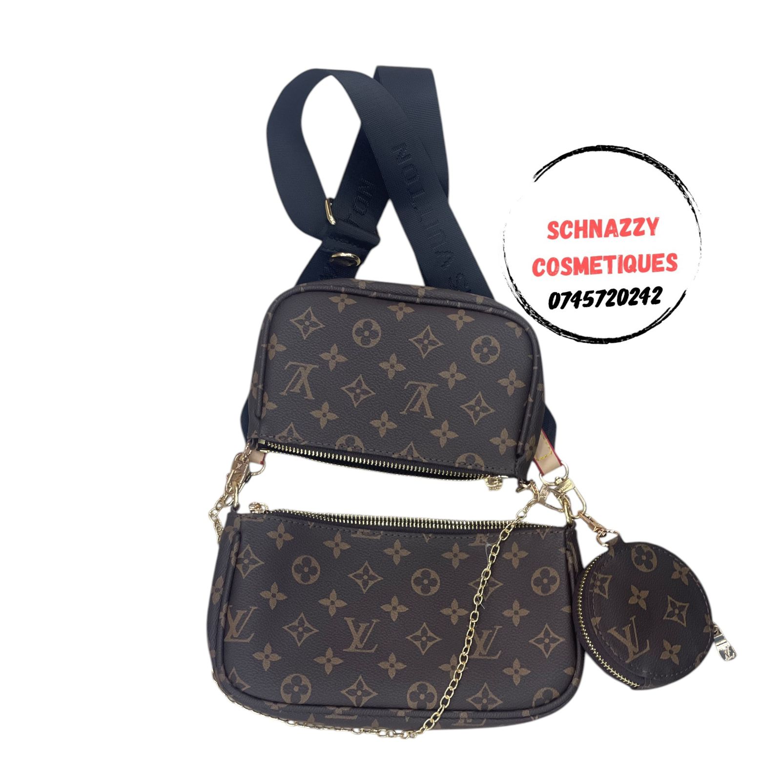 Women Fannypack Lady Faux Leather Waist bag Retro Trend Zipper Handbag Crossbody Bag Work Travel School Backpack Rucksack Trendy Print Multiple Organization Pockets Adjustable Padded Shoulder Strap