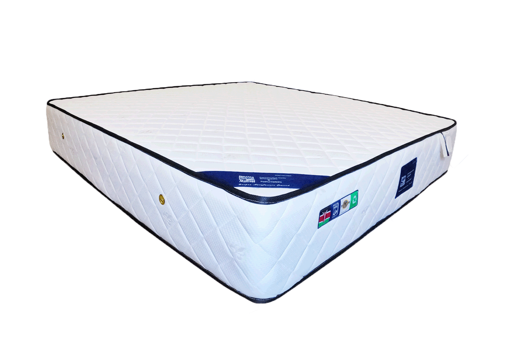 TinyTimes Super High Density Quilted Foam&Springs Supportive Mattress Home Living Bedroom Furniture Mattress with Blue Bound, White