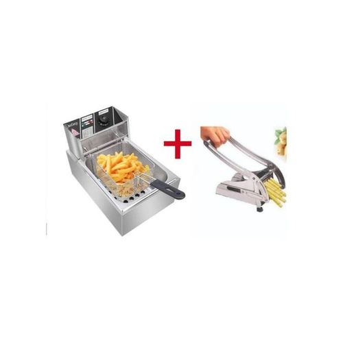 KILLMALL BIG SALES Nunix Commercial Electric Deep Frier Machine 6L Comes  With A Free Potato Chips Cutter as A Gift