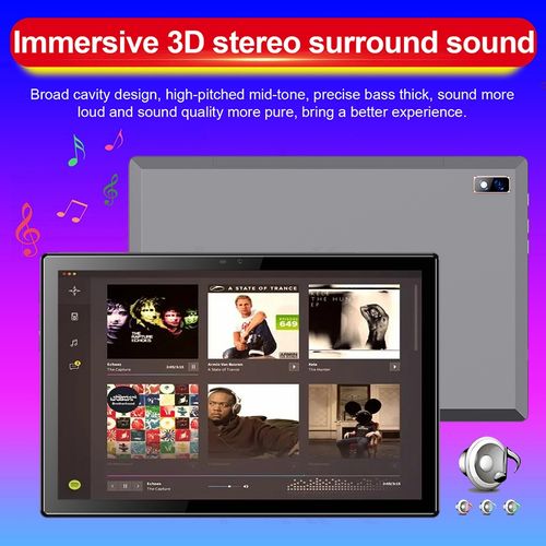 G18 4G Phone Call Tablet PC 10.1 Inch 16GB+512GB Android 8.0 (Grey)