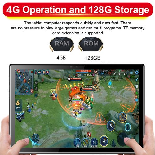 G18 4G Phone Call Tablet PC 10.1 Inch 16GB+512GB Android 8.0 (Grey)