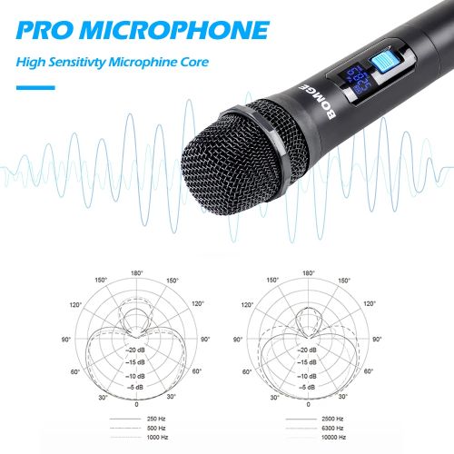 BOMGE 4-Channel Dynamic Wireless Microphone System