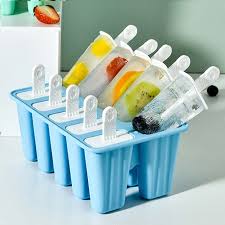 Reusable 6 Slot Set Ice Cream Mold Popsicle Maker Box.Create treats using juices, purees, yogurt, fruit and ice cream. Suitable for treats around the home, in the kitchen, garden parties.