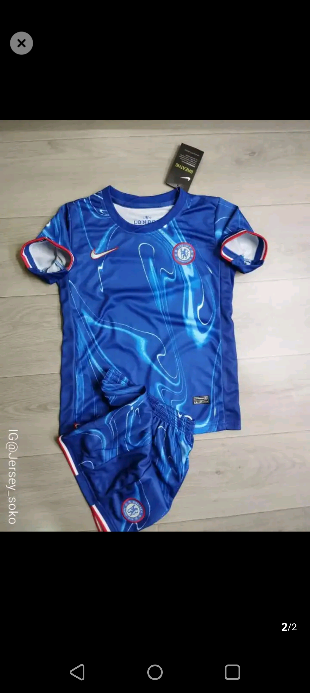CHELSEA 2024/25 KIDS JERSEY AND A PAIR OF SHORTS.