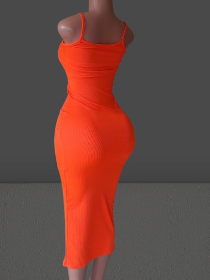 BARBIE BODYCON DRESSES ,LONG AND STRAPPED SHOULDERS