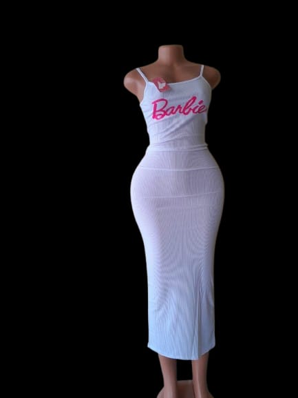 BARBIE BODYCON DRESSES ,LONG AND STRAPPED SHOULDERS