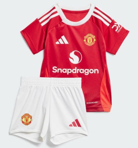 KIDS 2024/25 MANCHESTER UNITED JERSEY AND A PAIR OF SHORTS, UNISEX