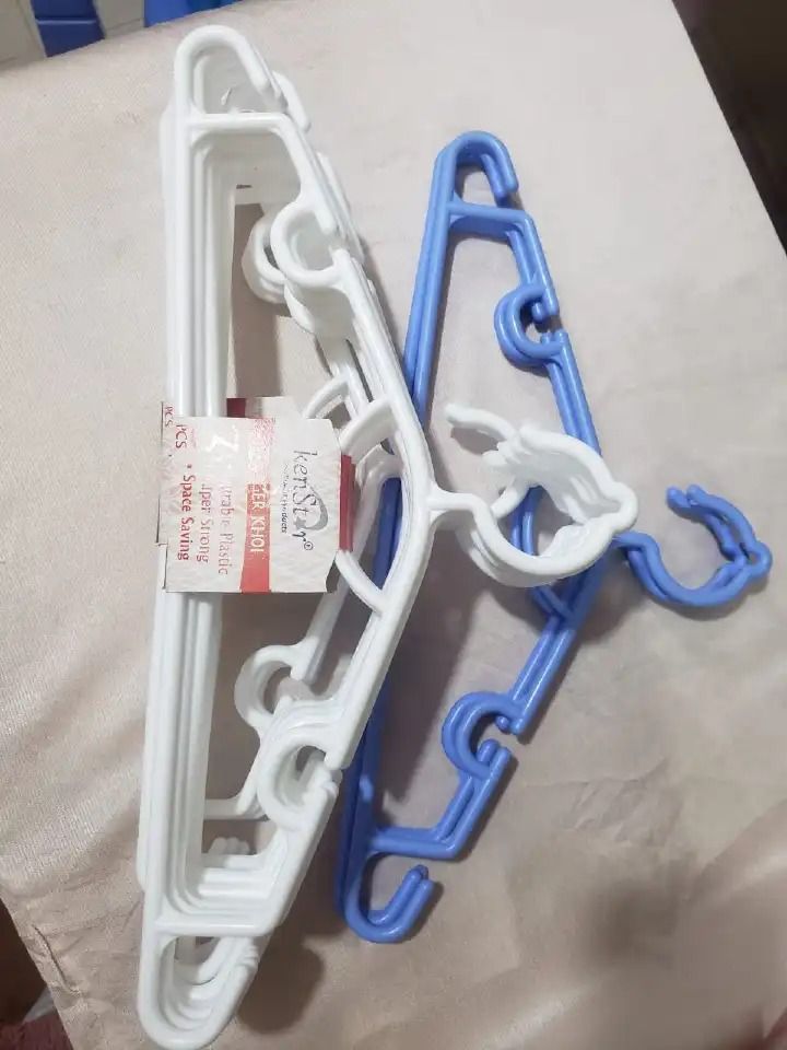1 Dozen (12Pcs) High Quality Plastic Normal Clothes Hangers, Closet Organization and Display Tools