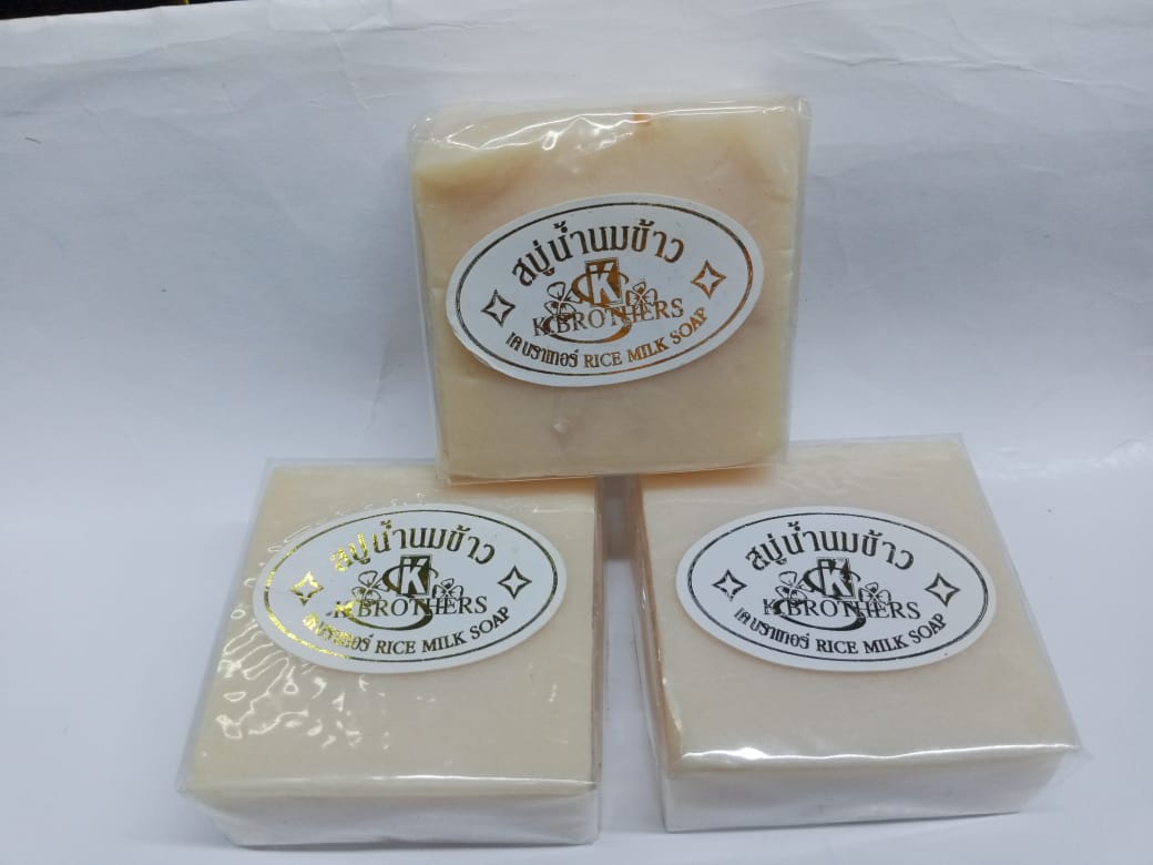 Rice Milk Soap Whitening Natural Herbal Collagen Face Body Skin Care