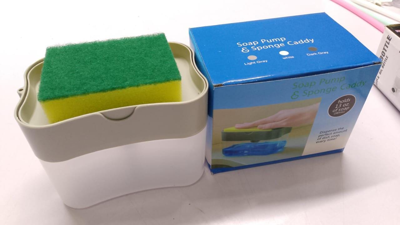 Automatic Soap Dispenser Bottle For Detergent Liquid Kitchen Dish Soap Dispenser Kitchen Sponge Dispenser Manual Soap Pump 380ml -