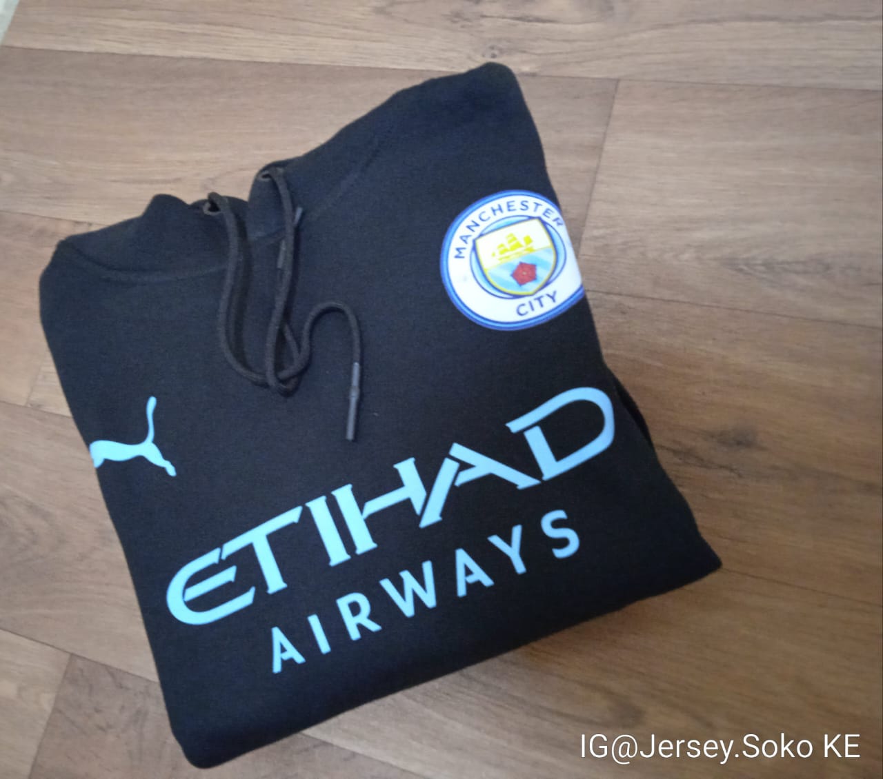 Custom Manchester City White Hoodie