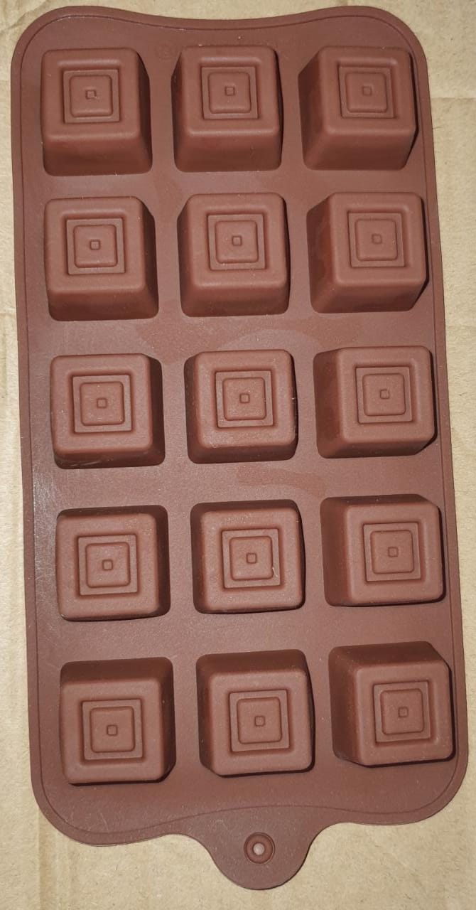 15 slot chocolate, candy, ice cream or ice cubes silicone moulds