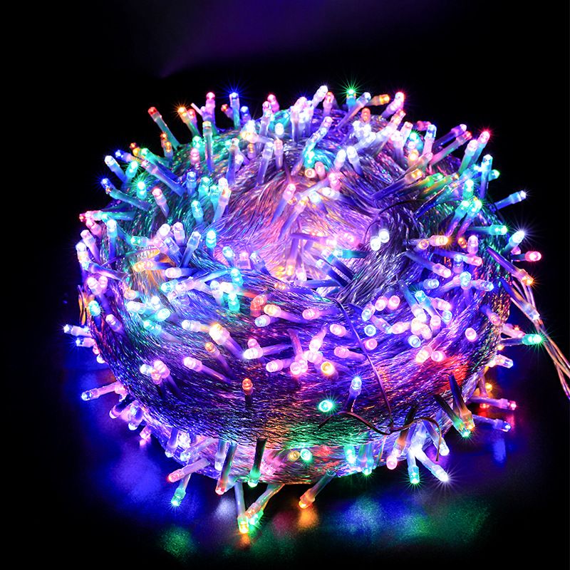 Led String Lights 10M Column Shape 100LED Wedding Decoration Fairy Light Party Holiday Lights Lighting Tree Garland,AC220V Waterproof Outdoor Light