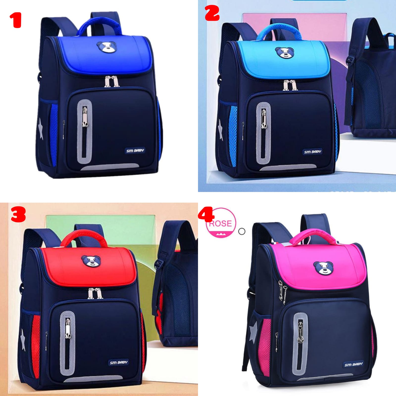 BIG WATERPROOF SM BABY SCHOOL BAG Big size Stylish school bags for Boys & Girls Popular Design Children Backpack