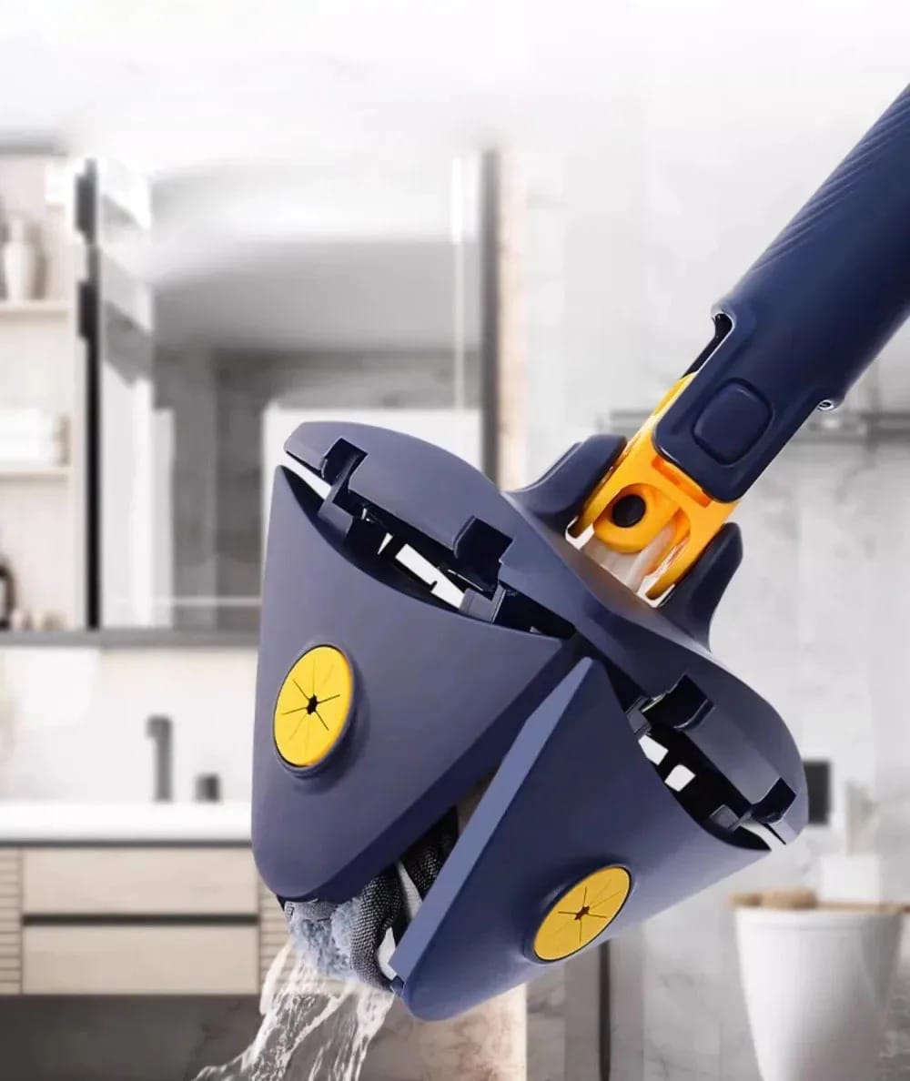 Triangle Mop 360 Rotatable Extendable Adjustable Cleaning Mop For Tubs, Tile Floor, Wall, Ceiling