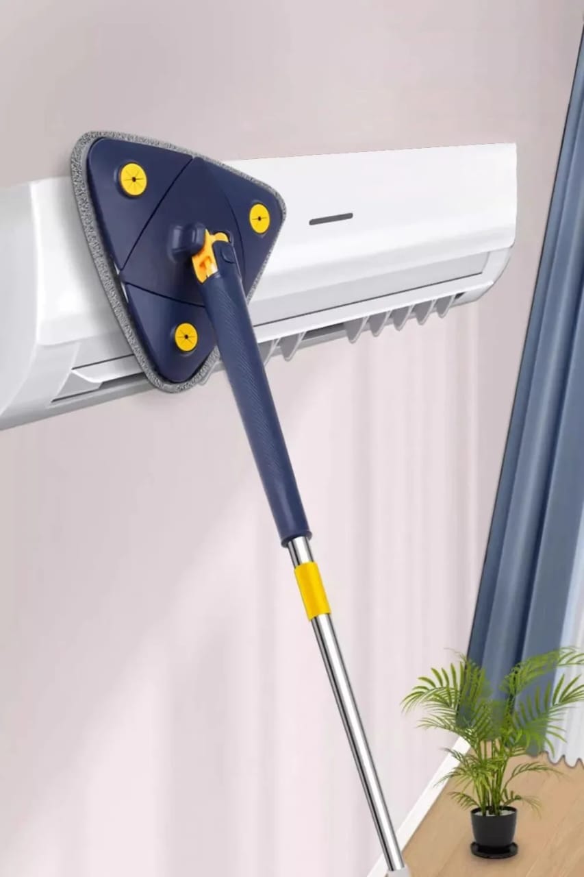 Triangle Mop 360 Rotatable Extendable Adjustable Cleaning Mop For Tubs, Tile Floor, Wall, Ceiling
