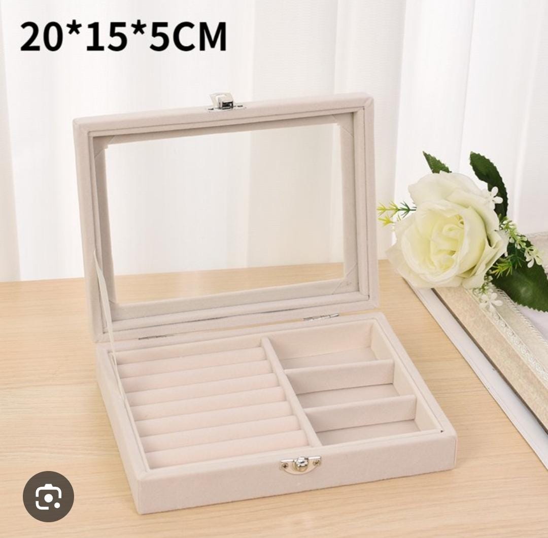 velvet jewelry organizer box