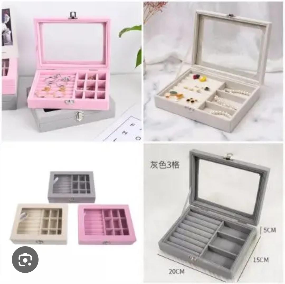 velvet jewelry organizer box