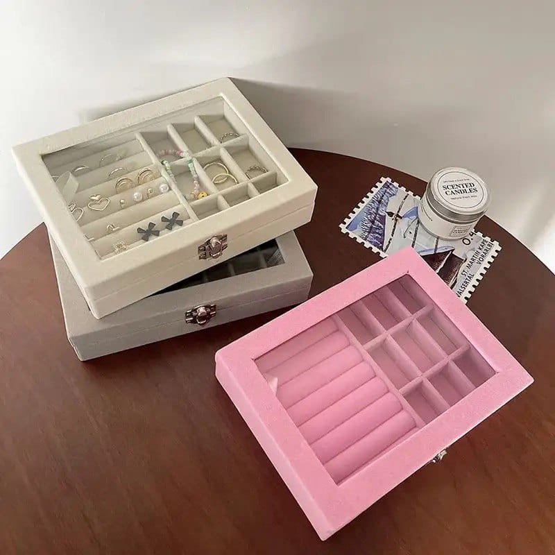 velvet jewelry organizer box