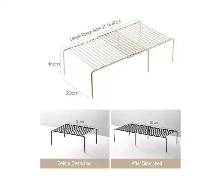 🪸New arrival 🩷 ♦️Strong Retracting Extending metallic shelf (shelf raiser)