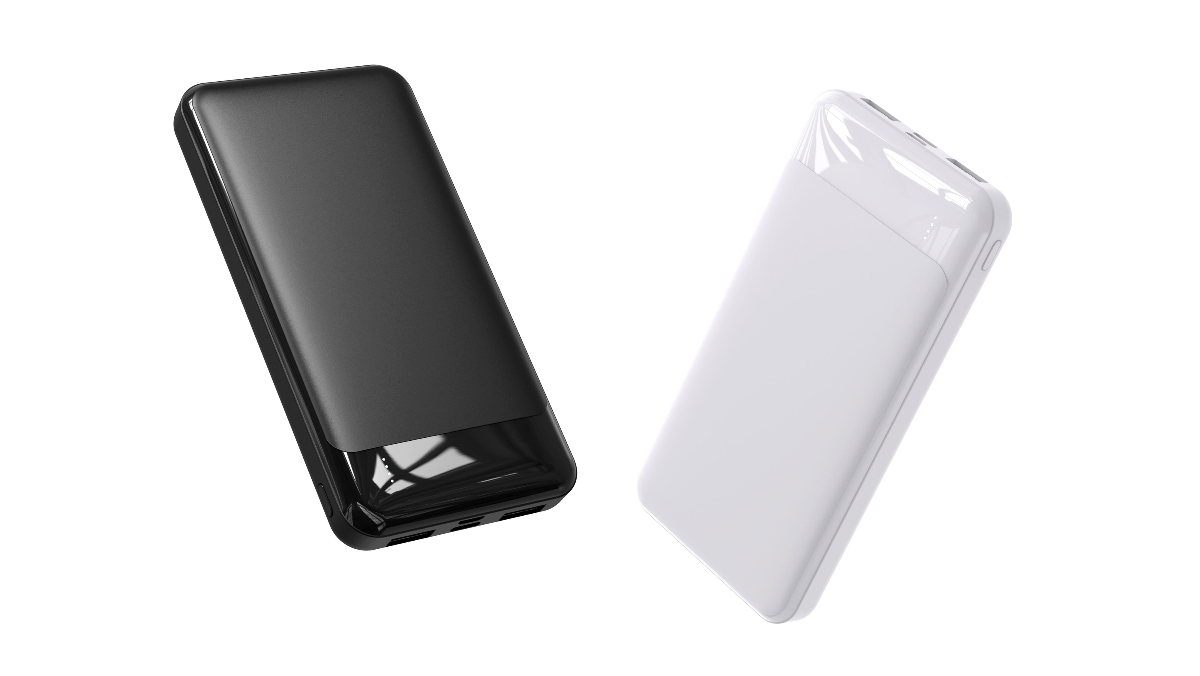 Venus Traveler Powerbank - 10000mAh Capacity, ABS Material, 280g Weight, 5V/2.1A Input (micro/type-C ports), 5V/2.1A Output (Dual USB ports) - Your On-the-Go Power Companion white