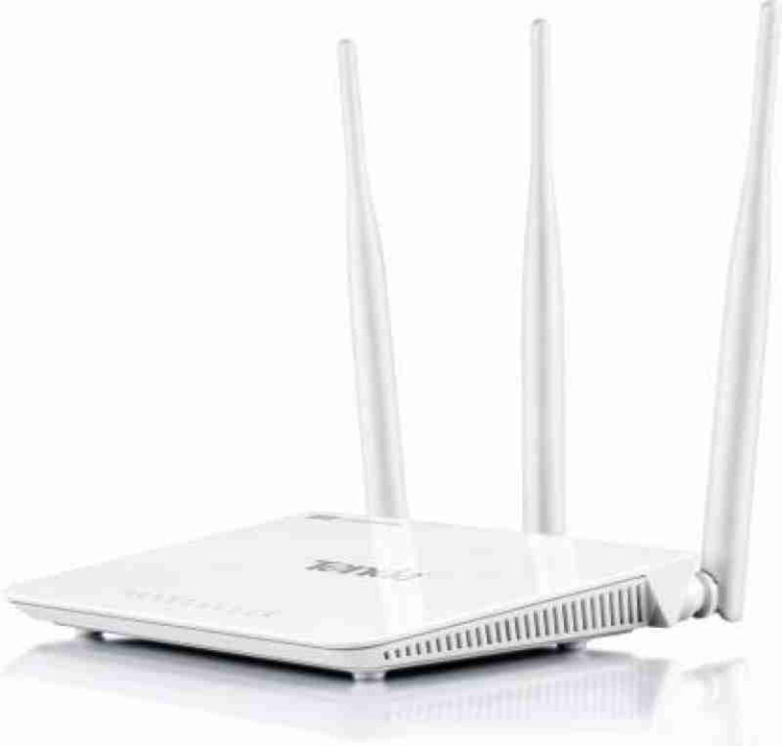 "Tenda F3 N300 300 Mbps Wireless WiFi Router with 3 High-Gain Antennas, 2.4GHz Band, Easy Setup, Secure WPA/WPA2 Encryption, Wide Coverage, and Bandwidth Control for Home and Office Use"