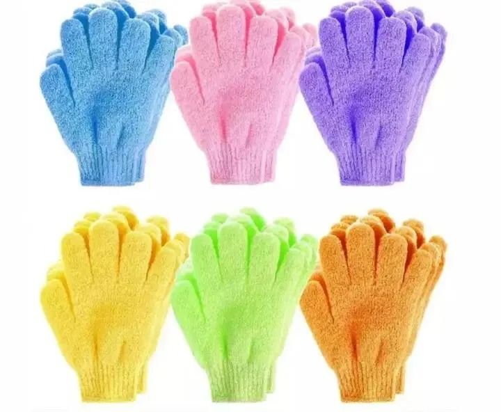 Shower Exfoliating Gloves Hand Exfoliating Glove Body Scrubber Loofah Washing Gloves for Shower, Spa, Massage and Body Scrubs, Dead Skin Cell Remover