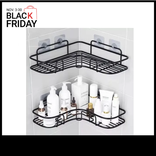 Bathroom Shelf Shower Shelves, Corner shelves Shampoo Storage Rack Kitchen Storage Holder Punch-Free Wall Mounted Organizer Bathroom Accessories