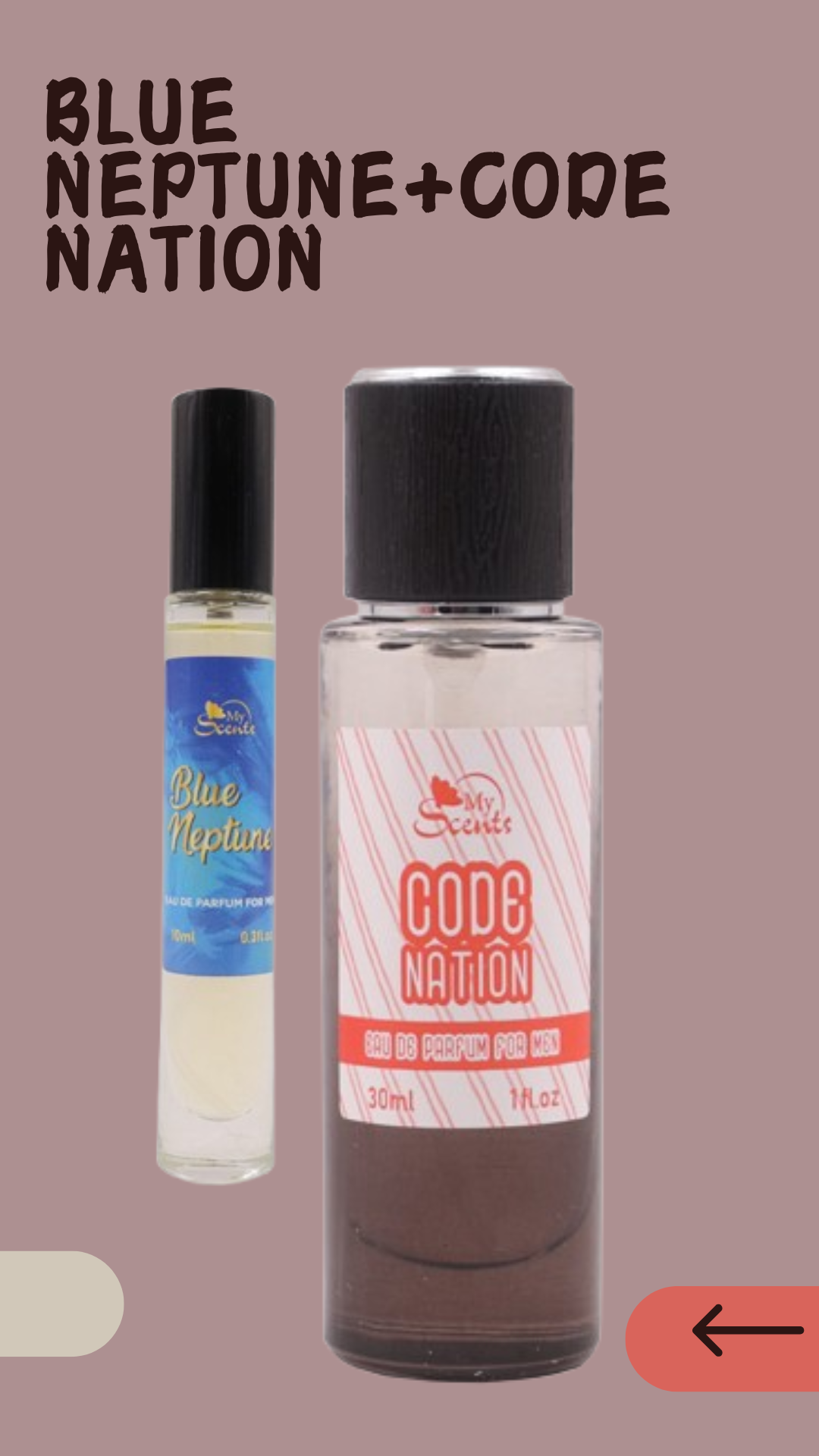 (PACK OF 2) 'The Scentury Kenya Perfumes Long Lasting Blue Neptune+Code Nation perfect scent duo Set Charm feel beautiful & provides a captivating fragrance for women