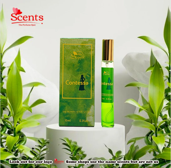The Scentury Kenya 10ml  Contessa For Ladies a captivating blend of fruity fragrances designed to linger on ladies for a long-lasting scent experience