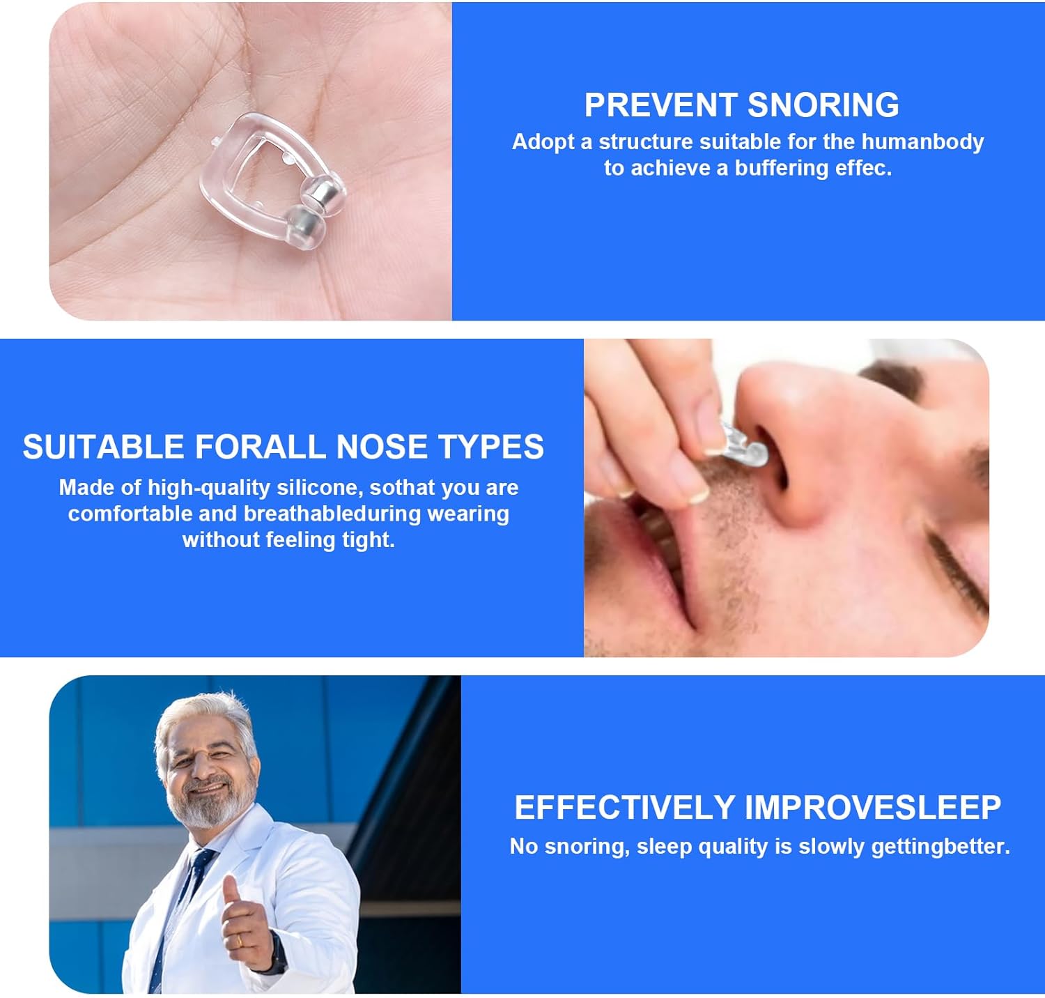 Anti Snoring Devices, Snore Stopper Upgraded Silicone Magnetic Anti Snoring Nose Clip, Effective to Stop Snoring, Professional Anti Snoring Nose Clip for Men and Women
