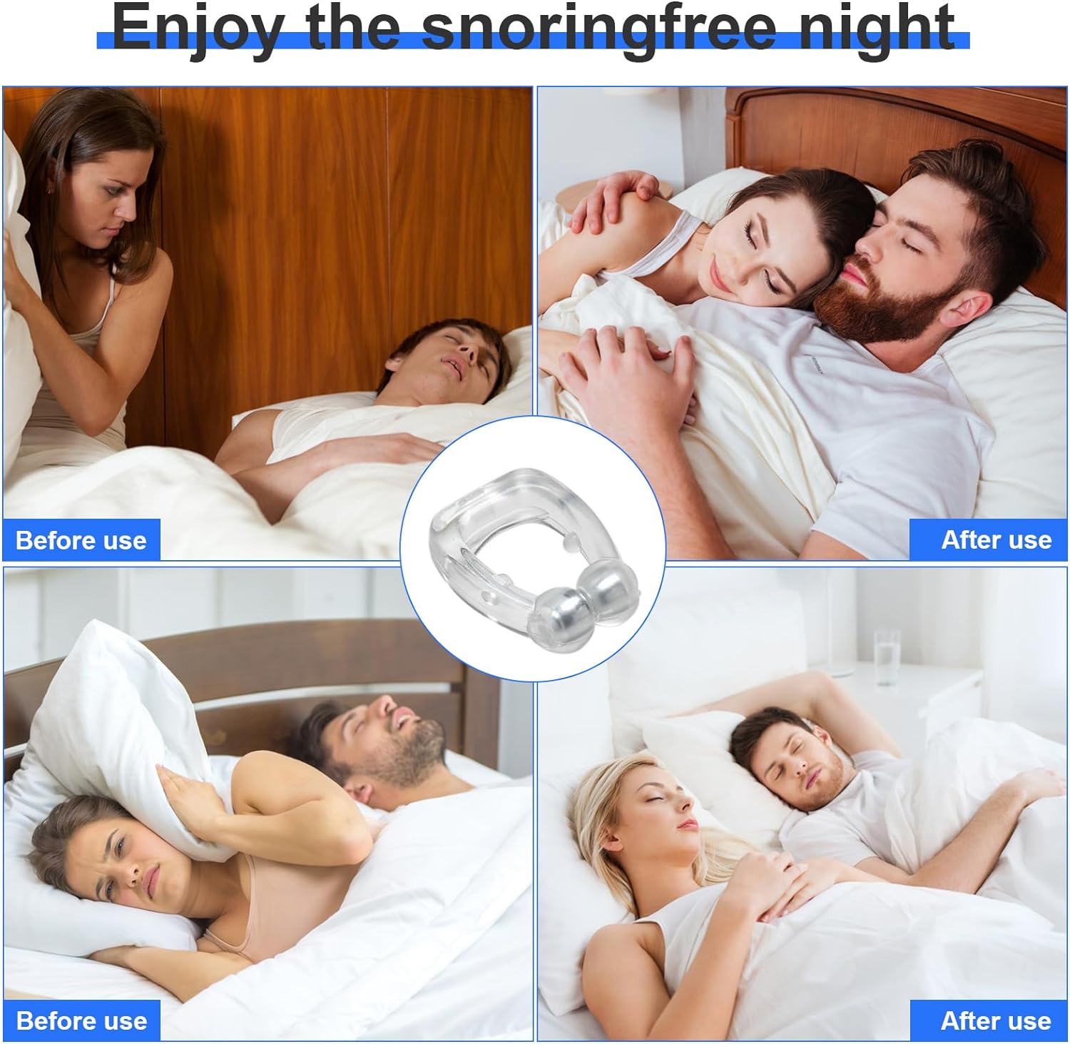 Anti Snoring Devices, Snore Stopper Upgraded Silicone Magnetic Anti Snoring Nose Clip, Effective to Stop Snoring, Professional Anti Snoring Nose Clip for Men and Women
