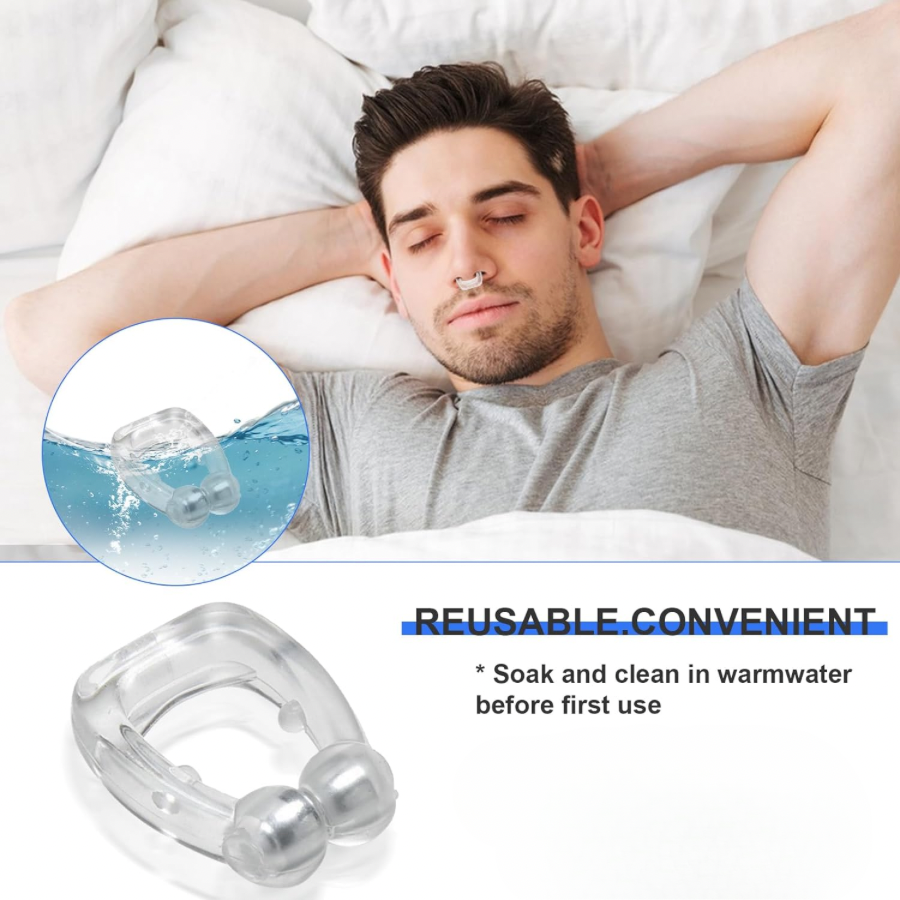 Anti Snoring Devices, Snore Stopper Upgraded Silicone Magnetic Anti Snoring Nose Clip, Effective to Stop Snoring, Professional Anti Snoring Nose Clip for Men and Women