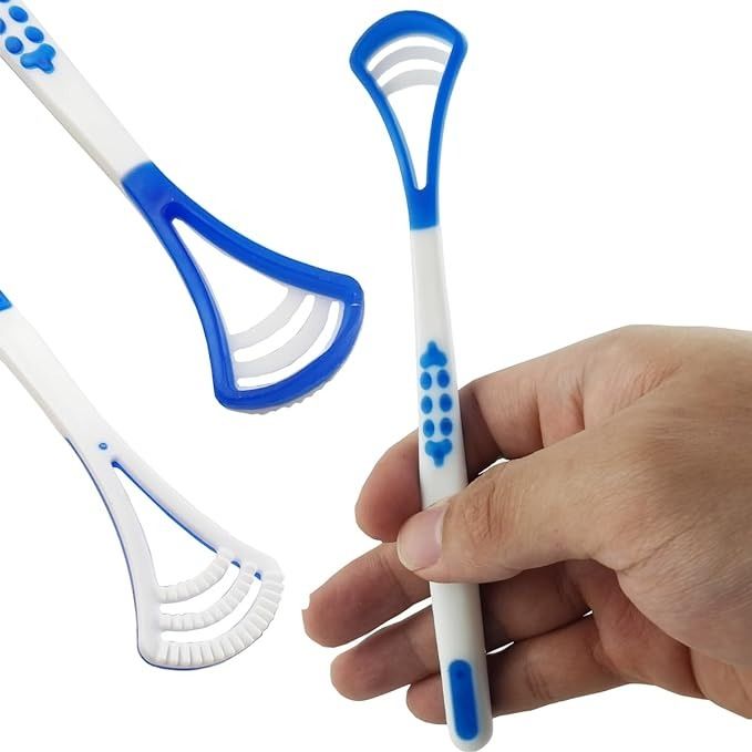 Tongue coating cleaner scraping tongue coating brush scraping tongue plate oral cleaning brush tongue cleaning tool for men and women with bad breath and soft hair